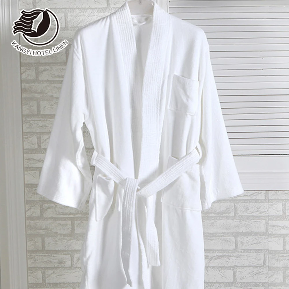 5 Star Hotel Bathrobe White Coral Fleece Bthrobe Luxury Warm Fleece Bathrobe