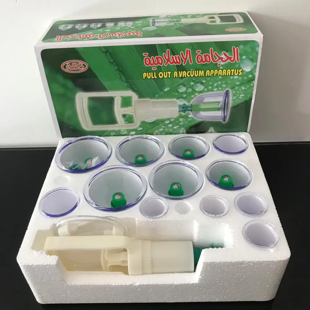 
vacuum cupping set with 12 cups device indiana 