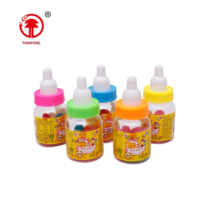 Hot sale factory price halal jelly bean candy sweet baby bottle nipple popular product candy