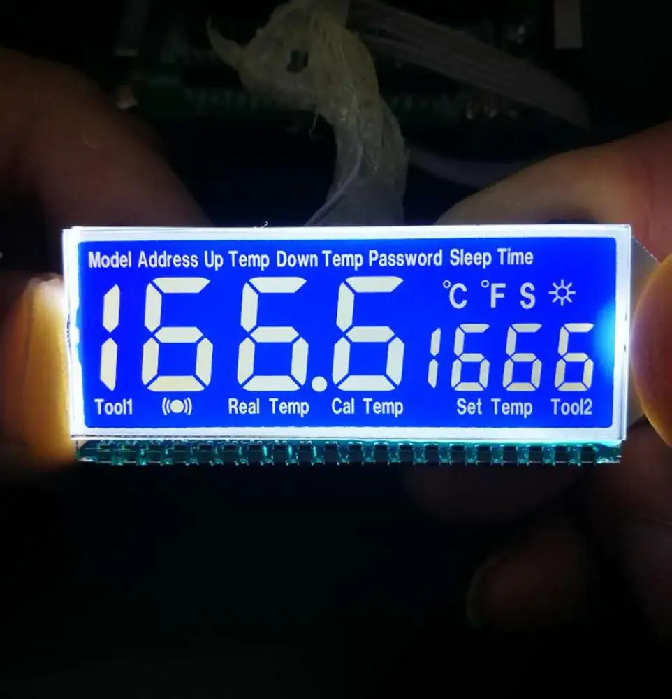 
FACTORY CUSTOM 7 SEGMENT LCD DISPLAY SCREEN MODULE 