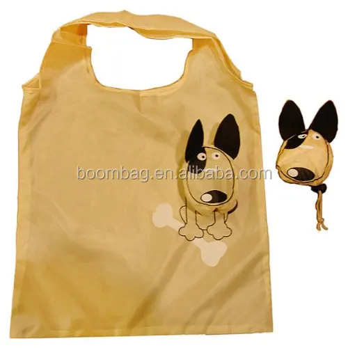 Novelty Ladybug + Nemo Fish + Dog + Penguin + Bear + Cat Animal Shaped Reusable Polyester Foldable Shopping Bag