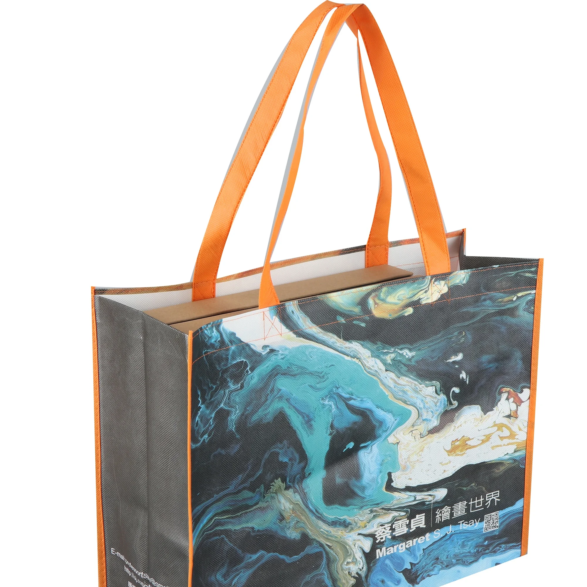 
New design laminated non woven bag Full Color Printing Logo big shopping bag Wholesale recycle tote bag printed 