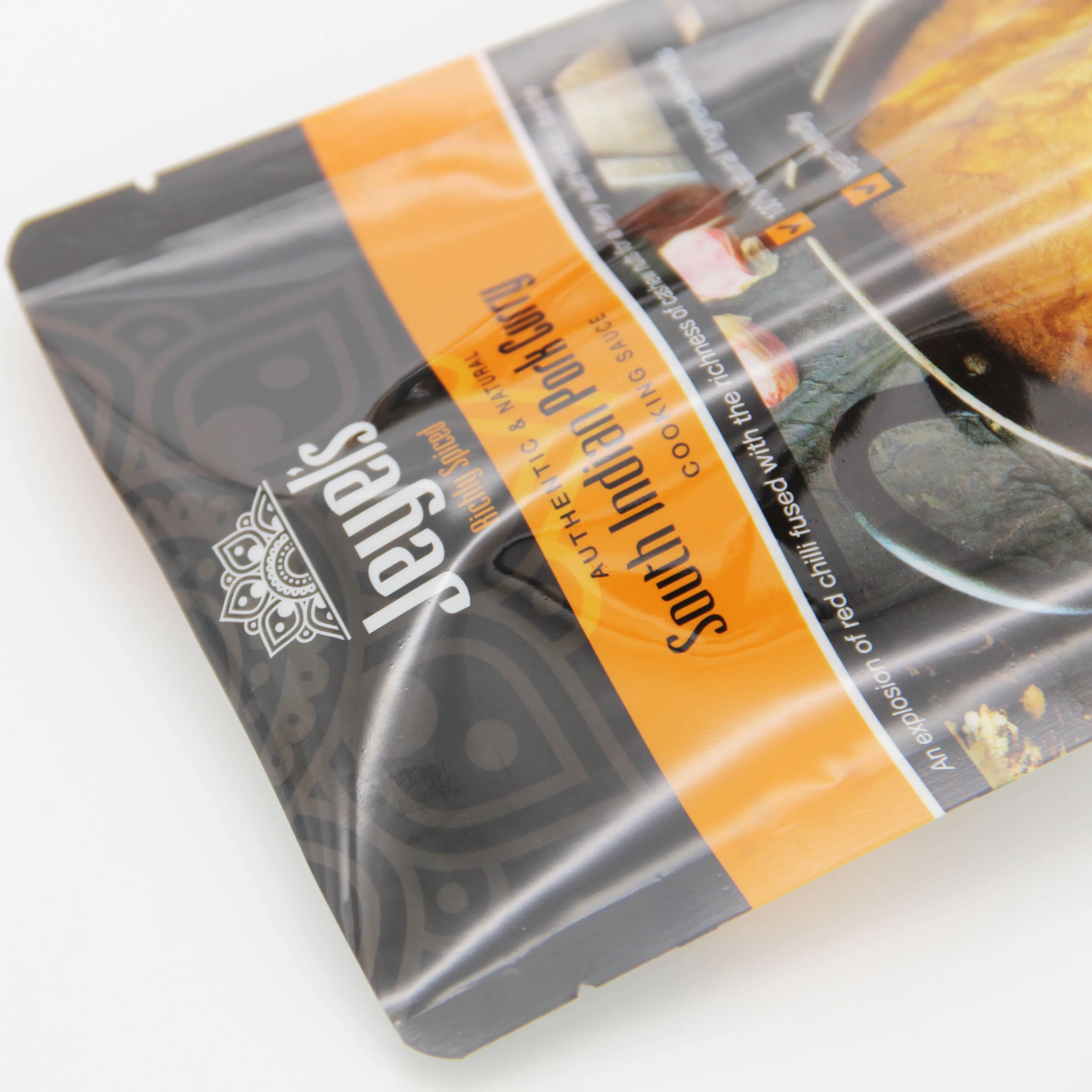 Accept customised printing clear ziplock nylon bag self heating food packaging