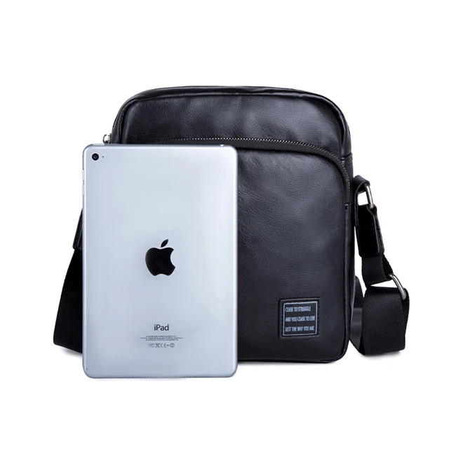 Custom Genuine PU Leather Sling Shoulder bag Big Capacity Out Messenger Bag for men crossbody bag