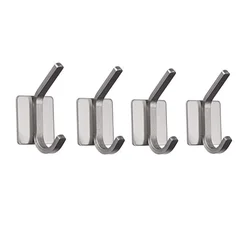 4 pieces /set Stainless Steel self Adhesive Door Hook wall hook