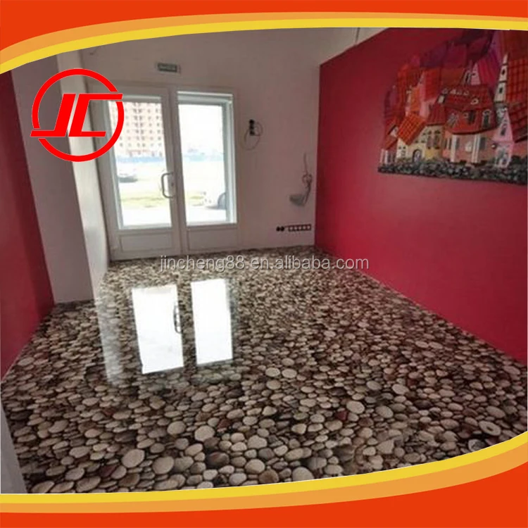 Fashion 3:1 Ratio UV Assistance 2 Components AB 3D Bathroom Epoxy Floor Coating