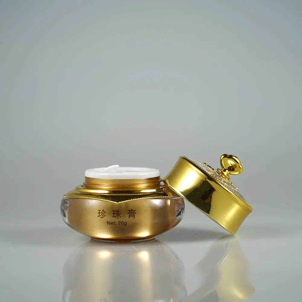 
Wholesale 5g 10g gold acrylic cream jar / cosmetic container / eye cream jar 