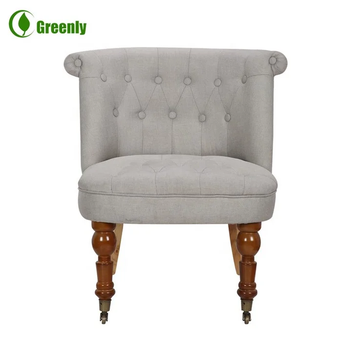 Античный дизайн, деревянная рама, гостиничная комната, пуговицы, стеганый бархатный клубный стул с колесами