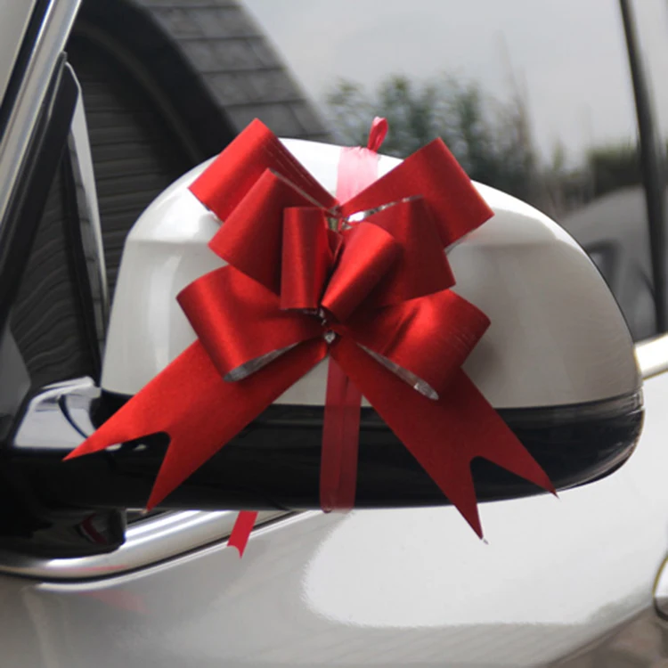 Оптовая продажа, свадебное украшение с атласной лентой-бабочкой, рождественский подарок, ленточный бант