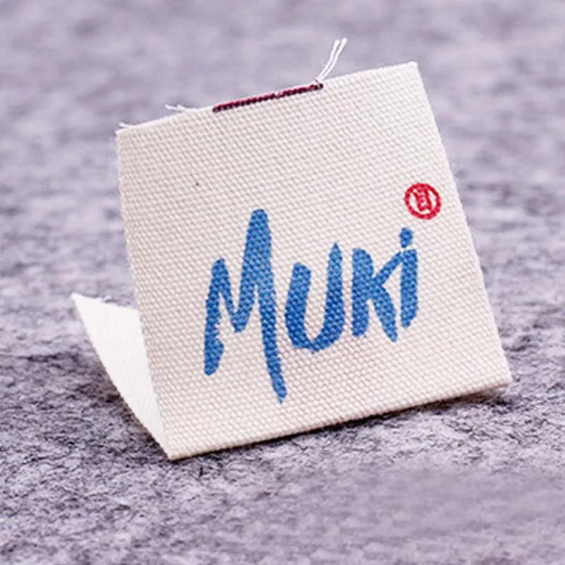 Customized Garment 100%  Print Fabric Labels Soft Organic Cotton Labels for Clothing