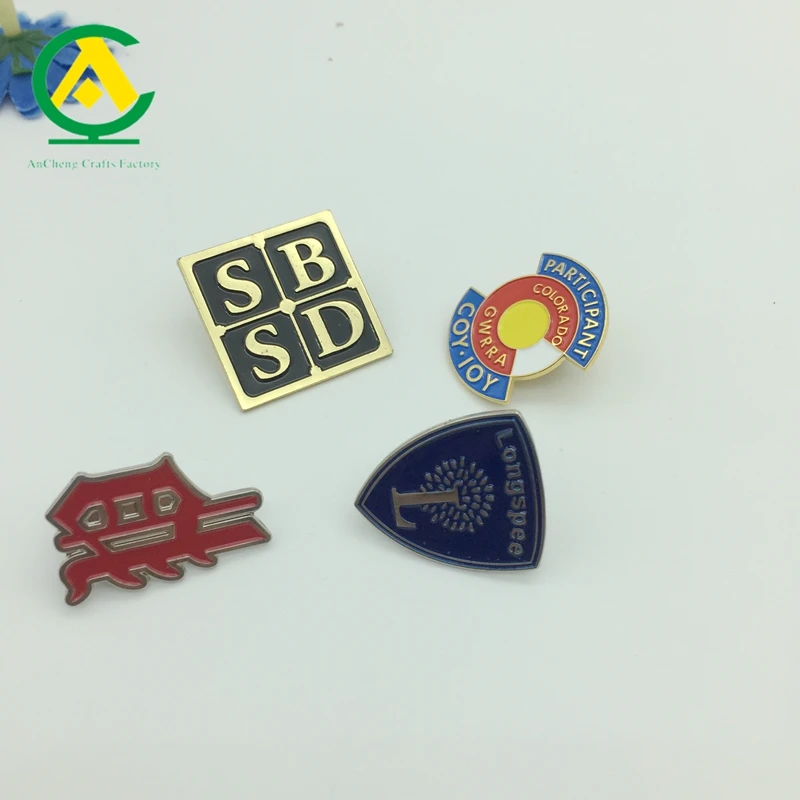Fashion Fashion cheap custom company logo 3D hard enamel badge pin