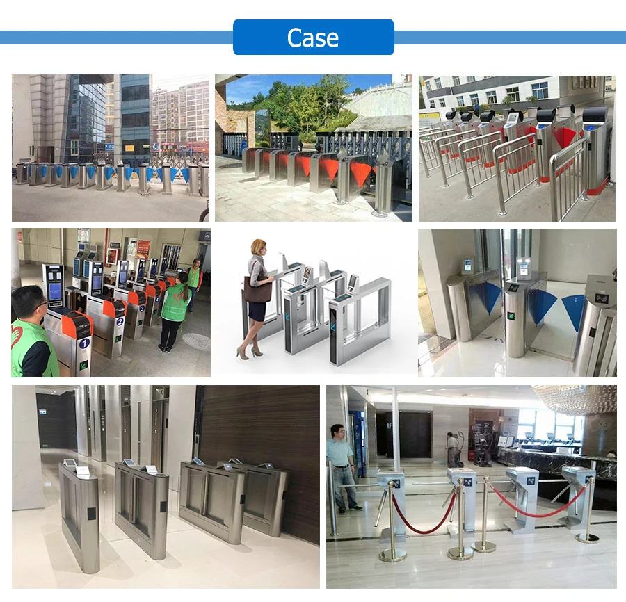 Full Automatic Single Moter Fast Speed Flap Turnstile Gate With 4 Pairs Infrared Sensor