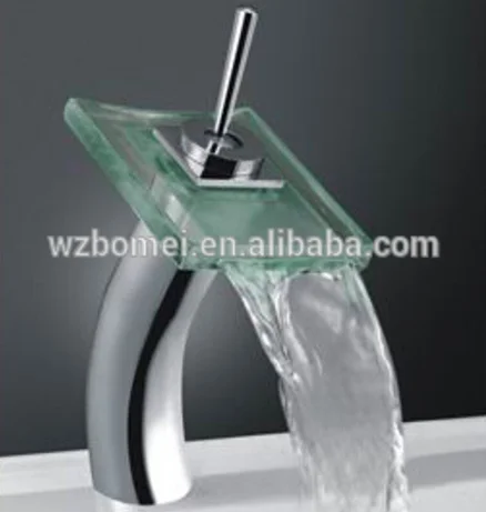 Хром Латунь Chrome под Водопад стекла кран