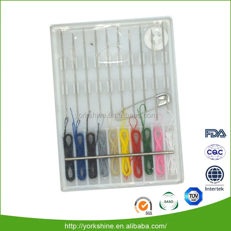 Best selling mini plastic convenient hotel sewing kit with customized logo and package
