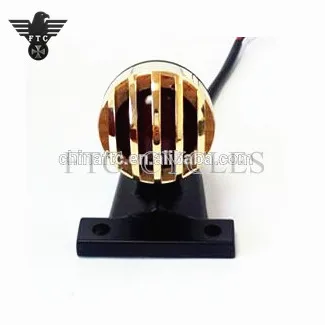 Motorcycle Vintage Antique Solid Brass Grilled LED Tail Light Fog light For Chopper, Bobber