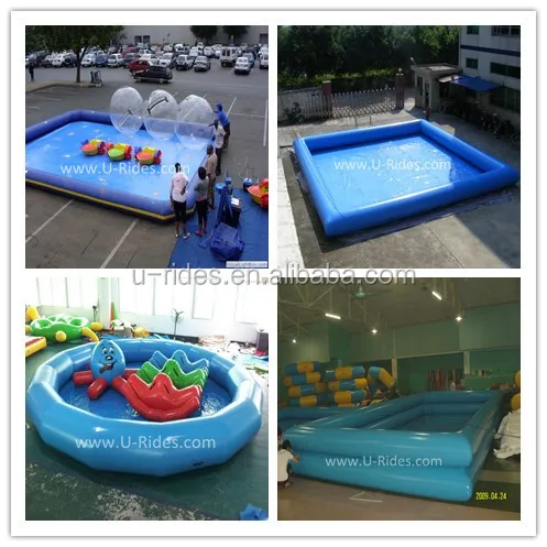 Wholesale outdoor above ground  0.9mm PVC above ground inflatable swimming pool for Amusement park