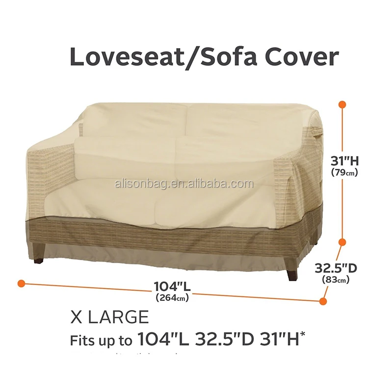 
Durable and Water Resistant Outdoor Veranda Furniture Covers Patio Sofa Cover 