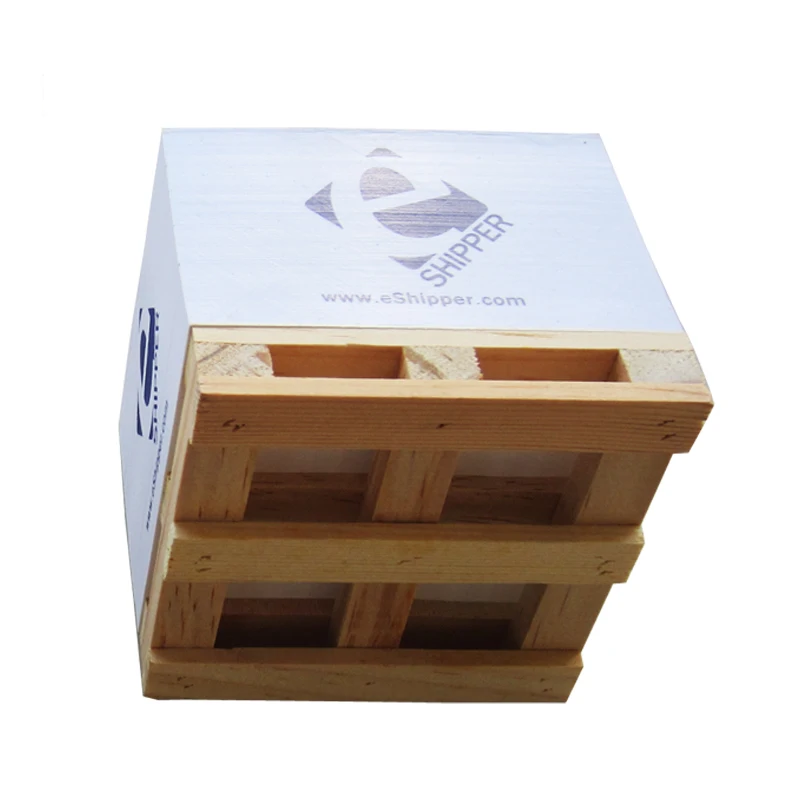 custom sticky notes wooden pallet memo cube with pen holder