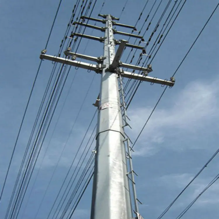 transmission line steel pole tower