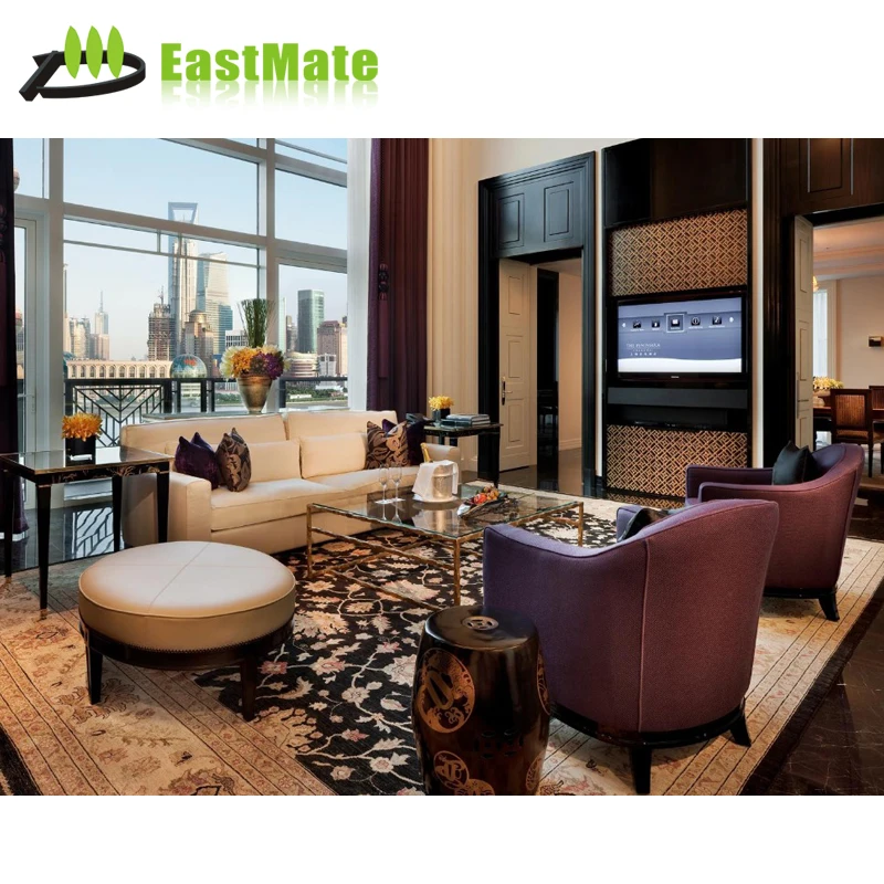 Fashion Modern Hotel Furniture Bedroom Set Solid Wood Wood Beds for Hotel Bedding Room Set Antique Factory Manufacturer Wood