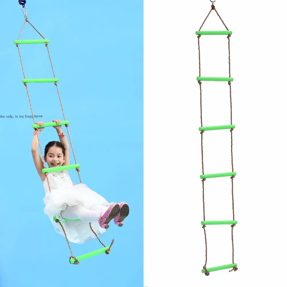 Outdoor swing Garden kids plastic climbing rope ladder for sale
