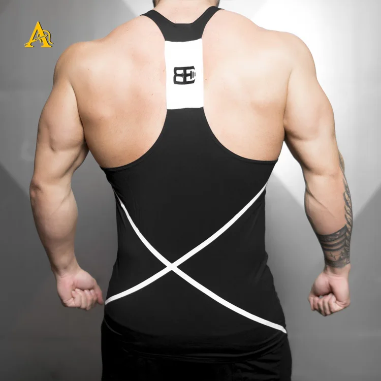 
custom 2018 Hot Sale Wholesale Mens Tank Top Gym Singlet Stringer Vest OEM 
