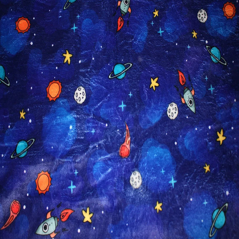 Customized Printed 100% Polyester Minky Fabric For Boy Cool Blanket