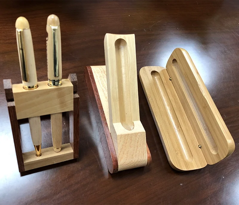 Eco friendly maple wood gift box red rose wood box wooden pen case