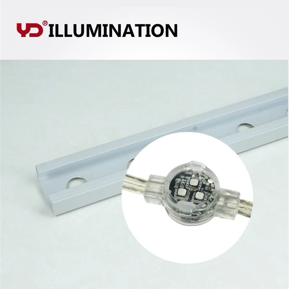 Водонепроницаемый rgb smd светодиодный модуль 26 мм 5050 пикселей 12 В ws2811 c9 pixel