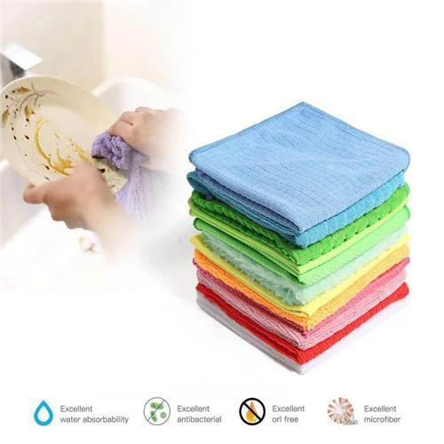 
Cheap industrial wholesale microfiber clean wash wiper dust rag kitchen dish cloth 