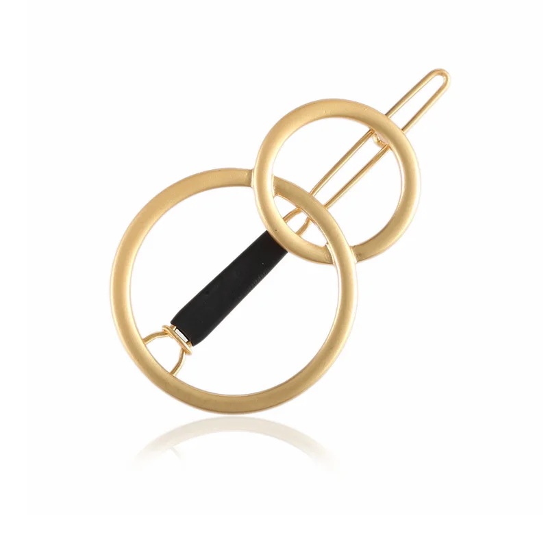 
Fashion Women Circle Round Hair Clip Plated Metal Hair pin For Girls 