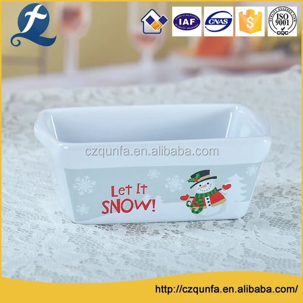 Простой дизайн керамической прямоугольный домашнего использования формы для выпечки Мини торт противень