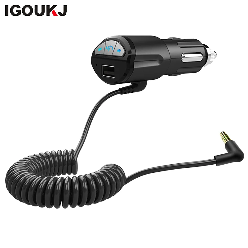 Free shipping Hot selling Car Handsfree BT AUX Stereo Audio Receiver Adapter USB Charger Car Charger FM Transmitter