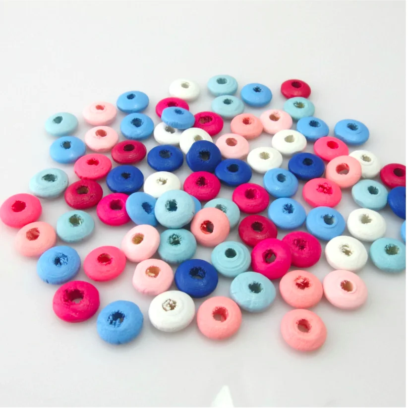 10mm White Spacer Wooden Beads ForJewellery Making Wholesale