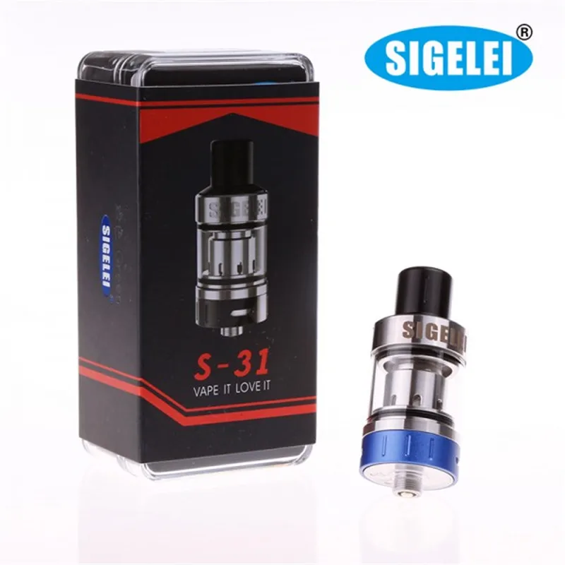  Оригинальная электронная сигарета Sigelei для электронной сигареты S-31 Atomizer vape 5 видов цветов Tank 510 atomizer