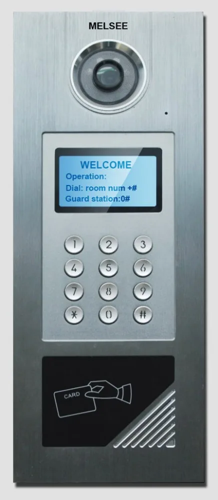 High quality video door phone intercom for multi apartments with handset