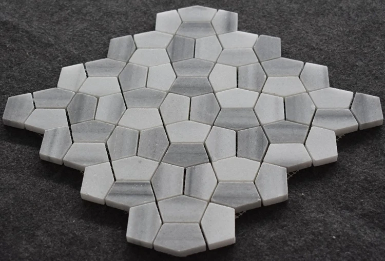 
High Quality Marmara Equator White Marble Hexagon Stone Mosaic Tile/stone mosaic 