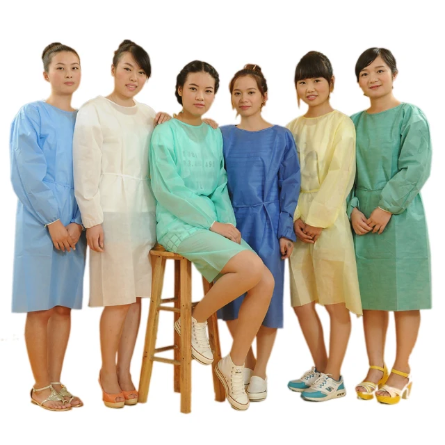 
Medical equipement non woven hospital operation disposable gowns with transparent for sale 