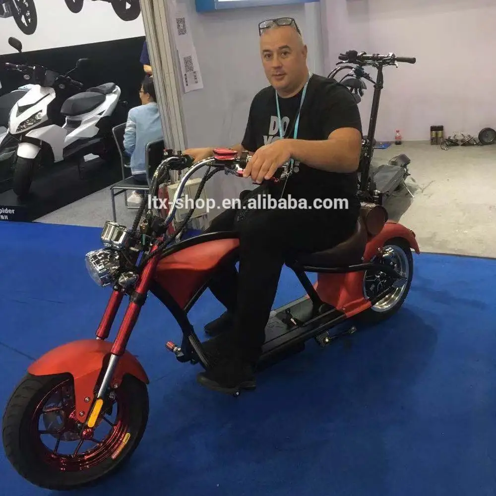 2022 Latest 18*9.5 Inch Fat Tire 2 Wheels Citycoco Electric Haley Scooter,Cool 2000W Lithium Battery Electric Citycoco Motorbike