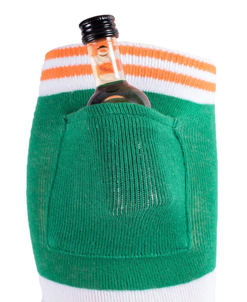 AJ 19182 New Coming Unique Designer Custom Cotton Stripes Mid-Calf Sporty Coin Pocket Socks