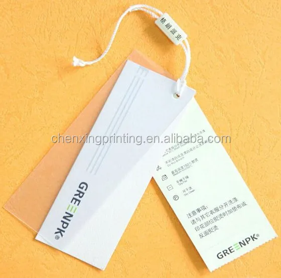 
Unique garment hang tag clothing plastic hang tags 