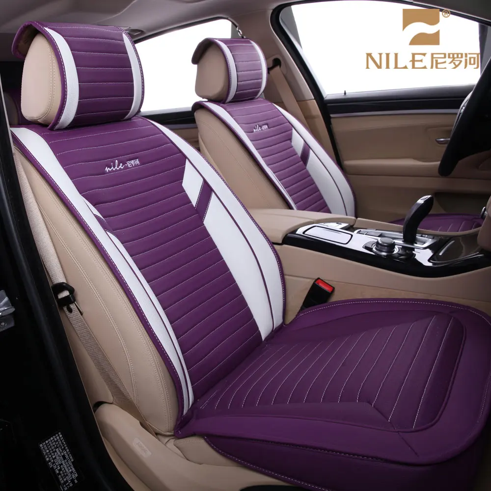 Stylish orange breathable cars seat cushion leather covers for car seat