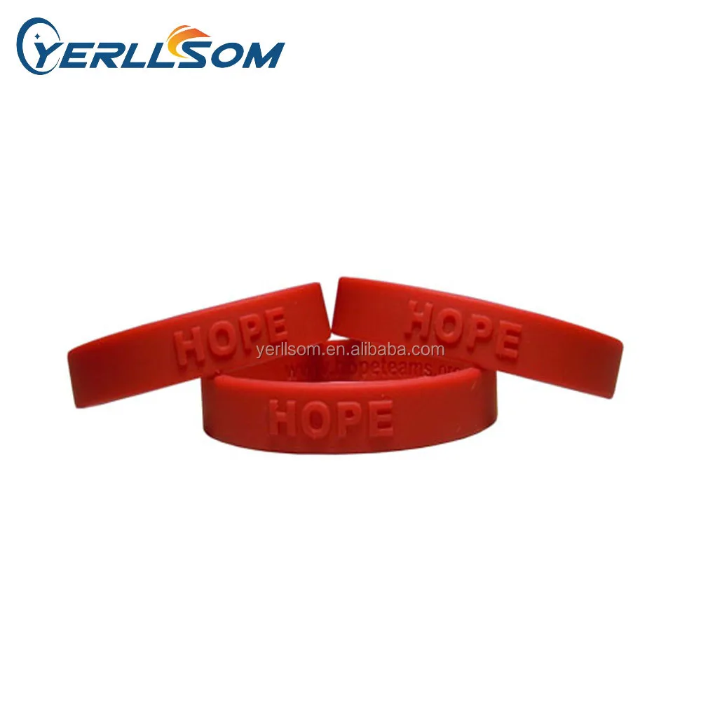 Personalized Silicone Bracelet Embossed 1/2 Inch Cheap Custom Silicone Bracelets