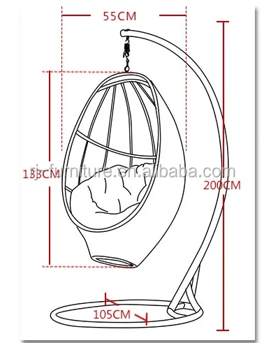 2013 New arrival synthetic rattan swing chair/wicker egg chair/rattan hanging chair with steel frame