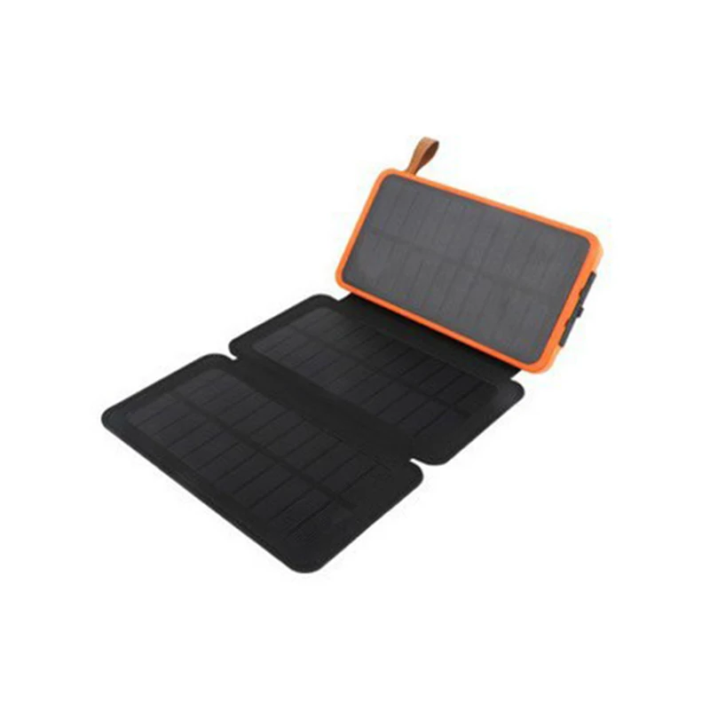 Foldable Solar Power Bank 20000mah Outdoor  hiqh quality waterproof mobile cell phone charger solar power bank charger 20000mah