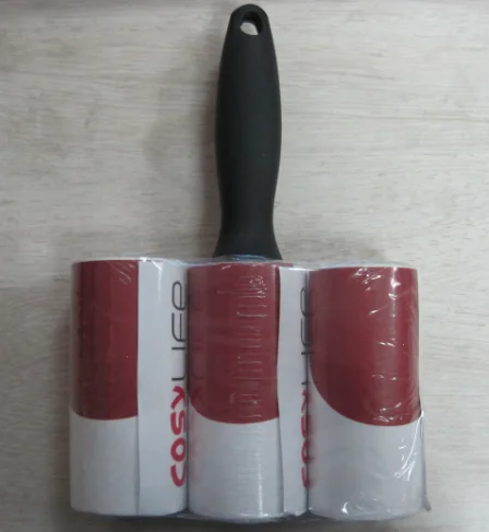 Use easily pet lint roller, with different packings, to remove pet hair