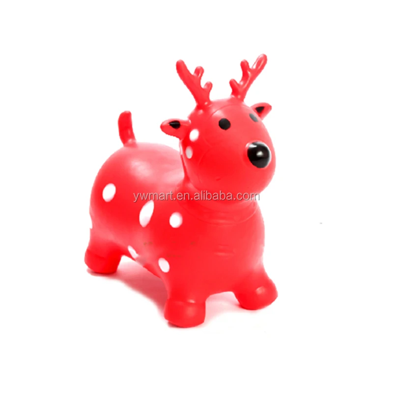 Wholesale Ride on Toys Printed Large Plastic Inflatable Bouncy Jumping Moving Animal Horse Hopper Toy