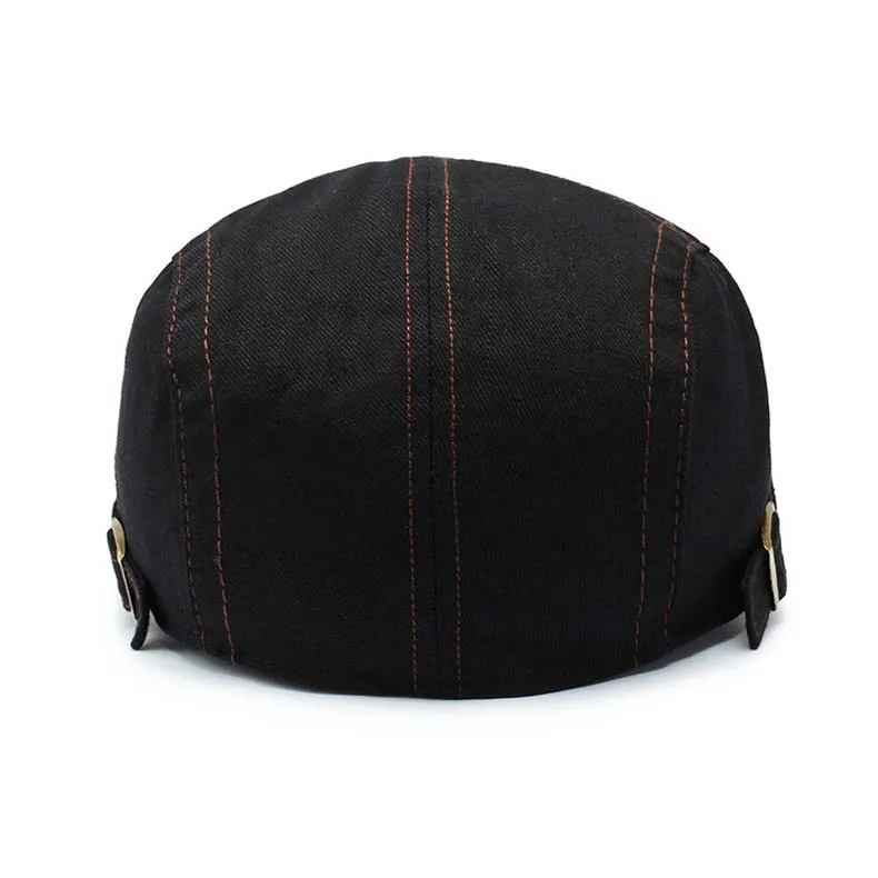 Cabbie Homme Breathable Fashion Letters Embroidery Flat Caps For Men Hat Unisex Beret Denim Forward Cap Women Sun Hats Berets