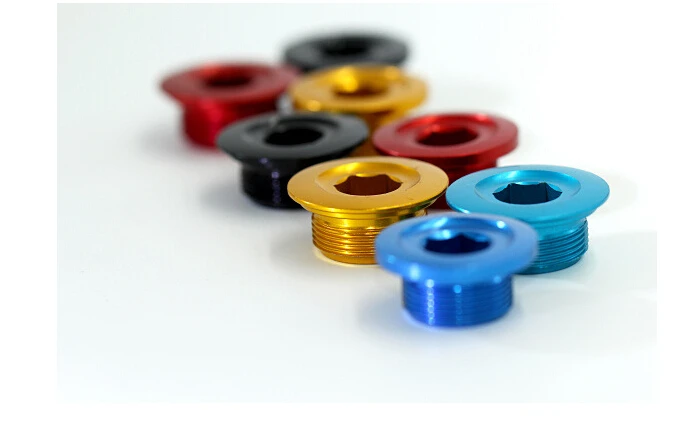 Road bike crank locking lid bicycle/Crankset crank screw/Bicycle axis cover integrated crankset bolts