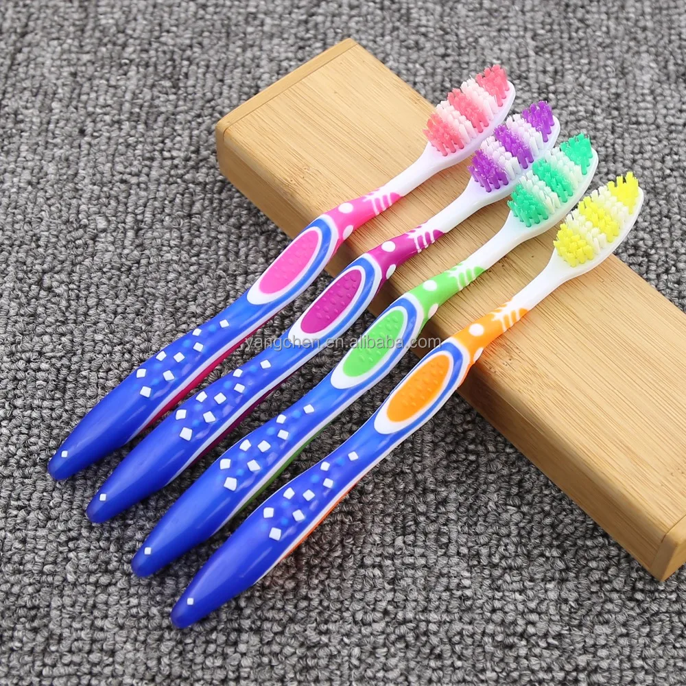 
high quality medium Nylon bristle and classic design adult toothbrush from yangchen factory 